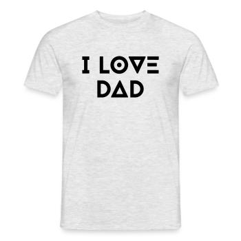 I LOVE DAD - Männer T-Shirt - Grau meliert - Vorne - AI Model Male 178 dark (178cm)