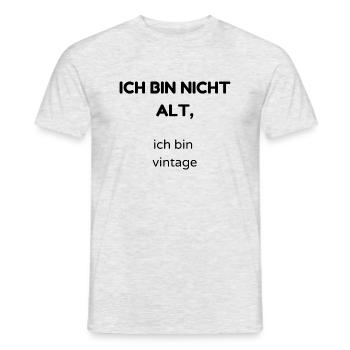 alt - Männer T-Shirt - Grau meliert - Vorne - AI Model Male 178 dark (178cm)