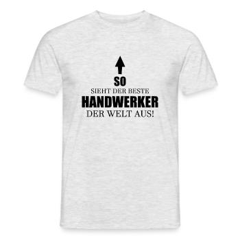 Handwerker Handyman Handwerk Werkzeug Baustelle - Männer T-Shirt - Grau meliert - Vorne - AI Model Male 178 dark (178cm)