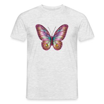 Papillon Animal Papillon Insecte - T-shirt homme - gris chiné - Devant - AI Model Male 178 dark (178cm)