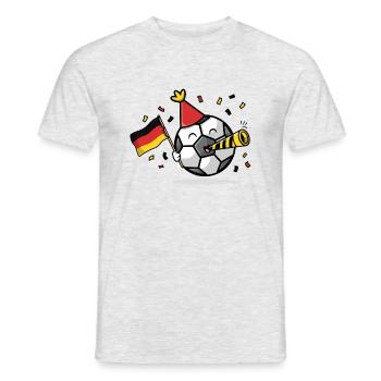 Fußball Fan Deutschland - Männer T-Shirt - Grau meliert - Vorne - AI Model Male 178 dark (178cm)