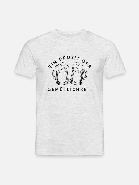Bier - Ein Prosit der Gemütlichkeit - Men's T-Shirt - heather grey