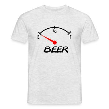 beer - Männer T-Shirt - Grau meliert - Vorne - AI Model Male 178 dark (178cm)