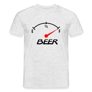 beer - Männer T-Shirt - Grau meliert - Vorne - AI Model Male 178 dark (178cm)