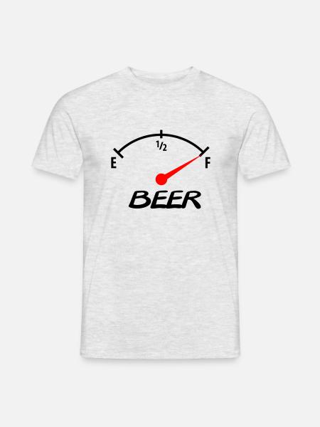 beer - Männer T-Shirt - Grau meliert