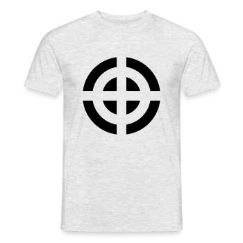 cible - T-shirt homme - gris chiné - Devant - AI Model Male 178 dark (178cm)