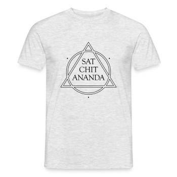 SAT CHIT ANANDA vector - Männer T-Shirt - Grau meliert - Vorne - AI Model Male 178 dark (178cm)