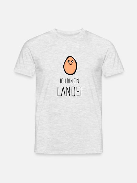 Ich bin ein Landei - Männer T-Shirt - Grau meliert