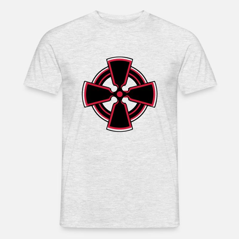 celtic_cross - Männer T-Shirt - Grau meliert