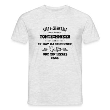 Tontechniker - Gaffa & Case Edition - schwarz - Männer T-Shirt - Grau meliert - Vorne - AI Model Male 178 dark (178cm)