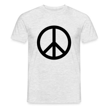 Peace-Zeichen / Peace - Männer T-Shirt - Grau meliert - Vorne - AI Model Male 178 dark (178cm)