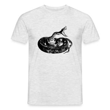 Schlange - Männer T-Shirt - Grau meliert - Vorne - AI Model Male 178 dark (178cm)