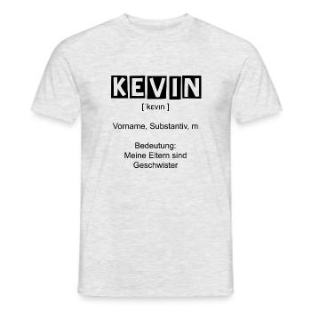 Kevin - Männer T-Shirt - Grau meliert - Vorne - AI Model Male 178 dark (178cm)