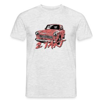  601 Korallrot - Männer T-Shirt - Grau meliert - Vorne - AI Model Male 178 dark (178cm)