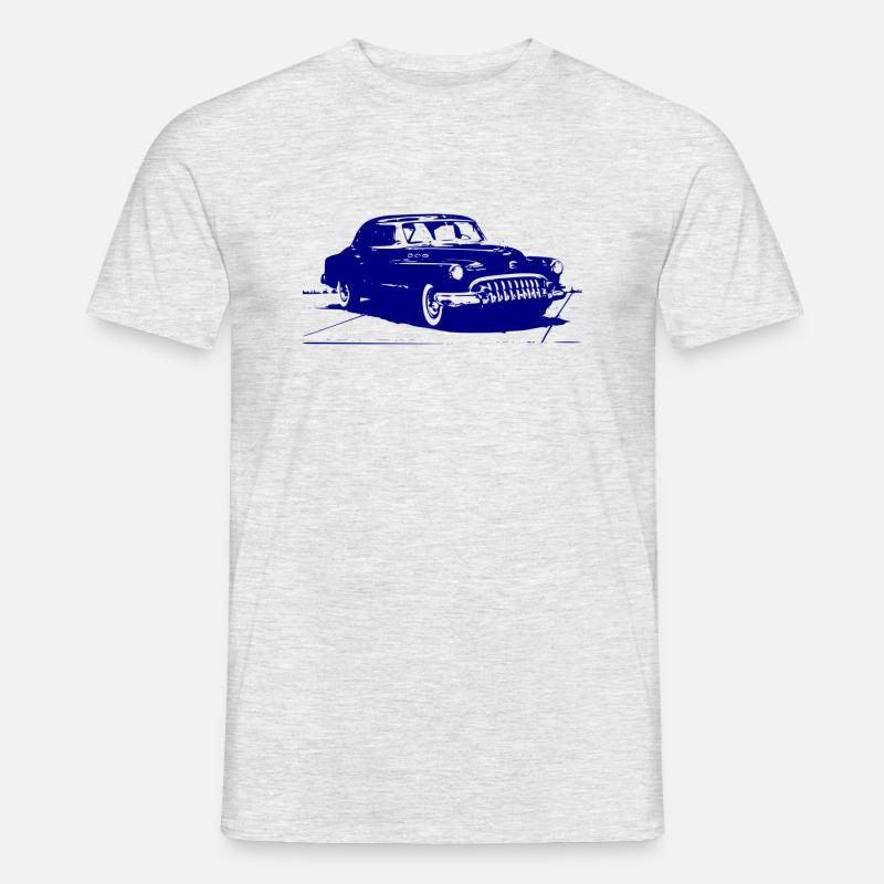 Old Timer in blau - Männer T-Shirt - Grau meliert