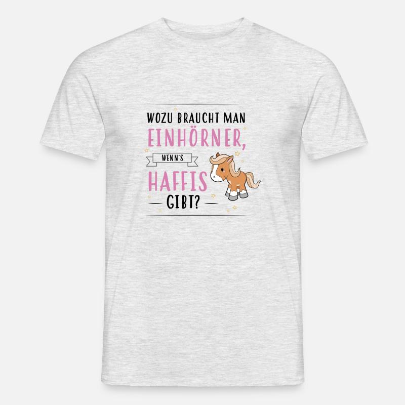 Wozu Einhörner Haflinger - Männer T-Shirt - Grau meliert