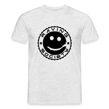 Smiley__V010 - Men's T-Shirt - heather grey - Front - AI Model Male 178 dark (178cm)