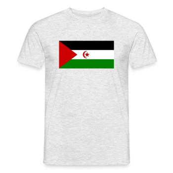 Western Sahara Flag - Men's T-Shirt - heather grey - Front - AI Model Male 178 dark (178cm)