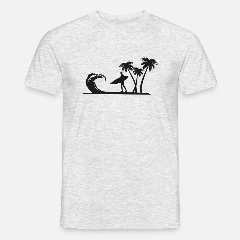 Beach - Männer T-Shirt - Grau meliert