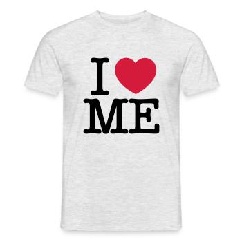 Ich liebe MICH - Männer T-Shirt - Grau meliert - Vorne - AI Model Male 178 dark (178cm)