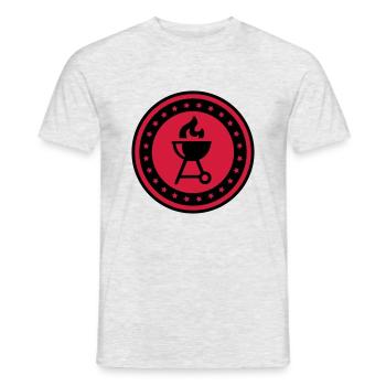 Grill Emblem 03 - Men's T-Shirt - heather grey - Front - AI Model Male 178 dark (178cm)