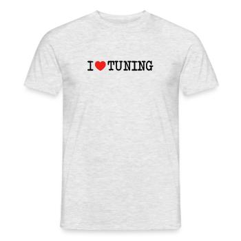 I love Tuning Ich liebe Motorsport Lustig Turbol - Männer T-Shirt - Grau meliert - Vorne - AI Model Male 178 dark (178cm)