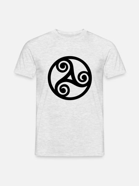 triskele celtic symbol in tattoo tribal style - Männer T-Shirt - Grau meliert