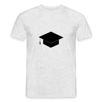 Absolventenkappe_Abschluss - Männer T-Shirt - Grau meliert - Vorne - AI Model Male 178 dark (178cm)