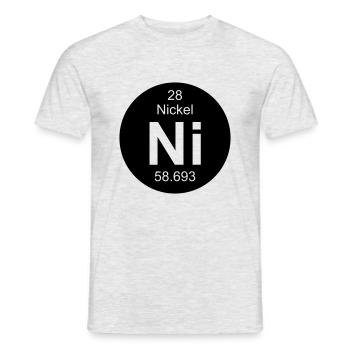 Nickel (Ni) (element 28) - Men's T-Shirt - heather grey - Front - AI Model Male 178 dark (178cm)