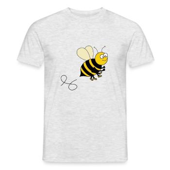 bee - Men's T-Shirt - heather grey - Front - AI Model Male 178 dark (178cm)