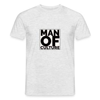 man of culture - Men's T-Shirt - heather grey - Front - AI Model Male 178 dark (178cm)