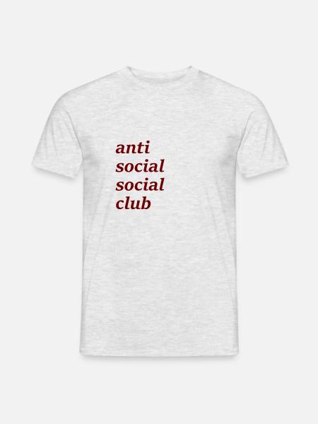 anti social social club - Männer T-Shirt - Grau meliert