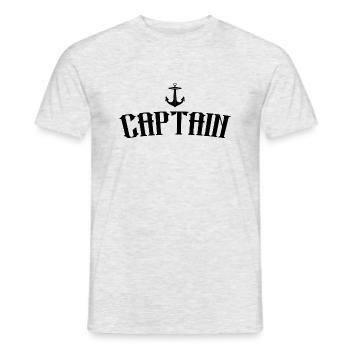 capitaine - T-shirt homme - gris chiné - Devant - AI Model Male 178 dark (178cm)