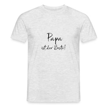 Papa ist der Beste - Männer T-Shirt - Grau meliert - Vorne - AI Model Male 178 dark (178cm)