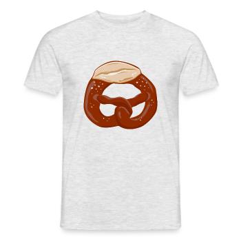 Brezel - Männer T-Shirt - Grau meliert - Vorne - AI Model Male 178 dark (178cm)