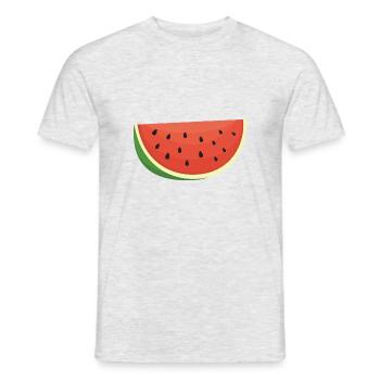 Pastèque melon cadeau d’été - T-shirt homme - gris chiné - Devant - AI Model Male 178 dark (178cm)