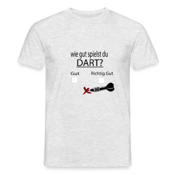 dart, flight, Dartpfeile - Männer T-Shirt - Grau meliert - Vorne - AI Model Male 178 dark (178cm)