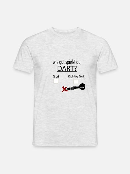 dart, flight, Dartpfeile - Männer T-Shirt - Grau meliert