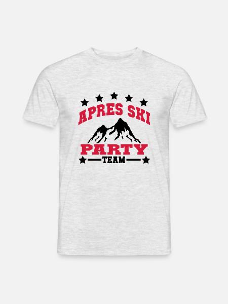 apres_ski_5_2f - Männer T-Shirt - Grau meliert
