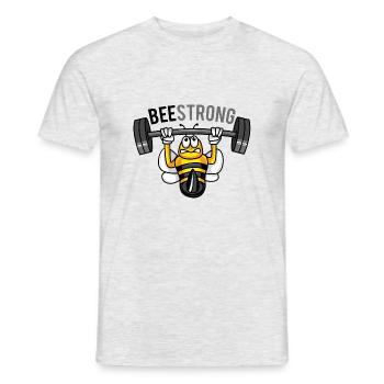 Be strong like a bee BEE STRONG Sport Workout - Men's T-Shirt - heather grey - Front - AI Model Male 178 dark (178cm)