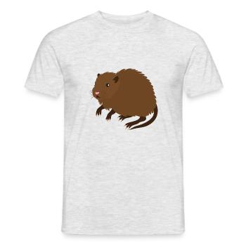 Bisamratte in Braun - Männer T-Shirt - Grau meliert - Vorne - AI Model Male 178 dark (178cm)