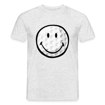 Smiley Golf Ball - Männer T-Shirt - Grau meliert - Vorne - AI Model Male 178 dark (178cm)
