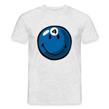 Smiley Pool Ball 4 - T-shirt homme - gris chiné - Devant - AI Model Male 178 dark (178cm)