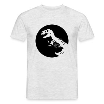 dino skeleton02 - Men's T-Shirt - heather grey - Front - AI Model Male 178 dark (178cm)