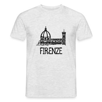 Florence - Men's T-Shirt - heather grey - Front - AI Model Male 178 dark (178cm)