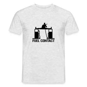FUEL CONTACT - Men's T-Shirt - heather grey - Front - AI Model Male 178 dark (178cm)
