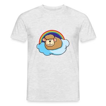 Schäfchenwolke - Männer T-Shirt - Grau meliert - Vorne - AI Model Male 178 dark (178cm)