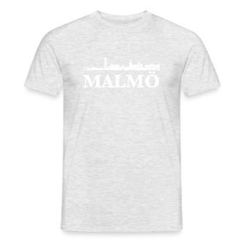 Malmo Sweden skyline gift idea - Men's T-Shirt - heather grey - Front - AI Model Male 178 dark (178cm)