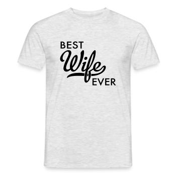 Ehefrau - Männer T-Shirt - Grau meliert - Vorne - AI Model Male 178 dark (178cm)