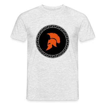 sparta_helm_02 - T-shirt homme - gris chiné - Devant - AI Model Male 178 dark (178cm)